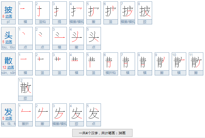 披头散发是什么意思？