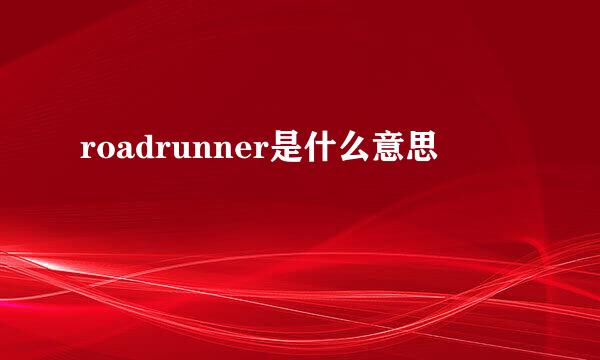 roadrunner是什么意思