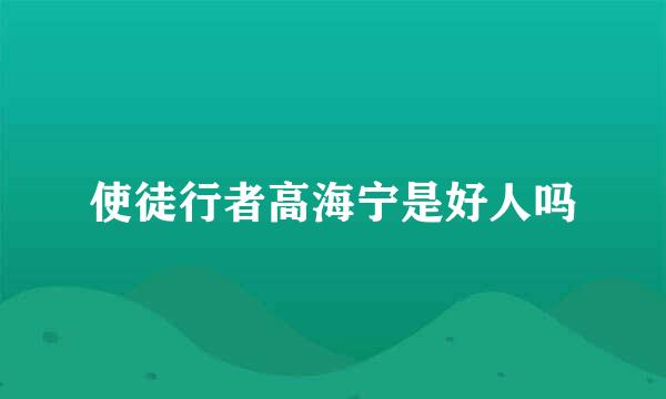 使徒行者高海宁是好人吗