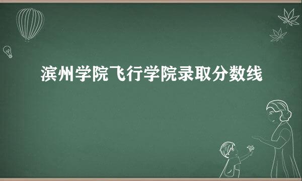 滨州学院飞行学院录取分数线