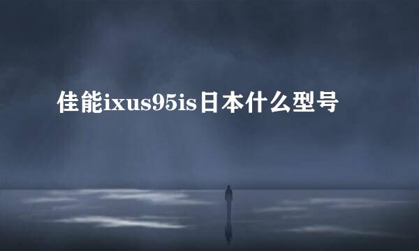 佳能ixus95is日本什么型号