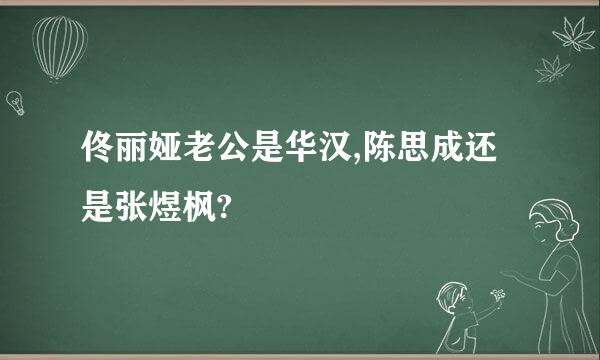 佟丽娅老公是华汉,陈思成还是张煜枫?