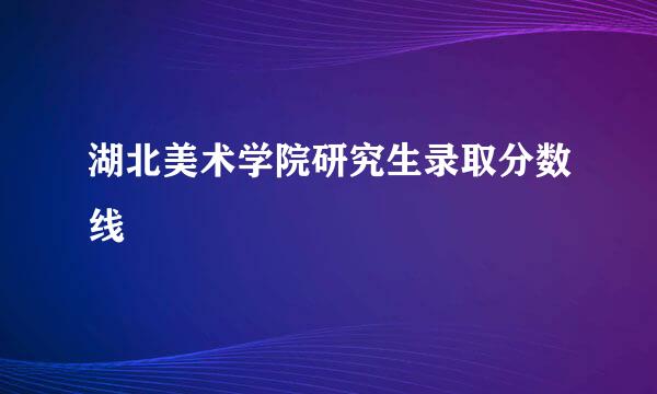 湖北美术学院研究生录取分数线