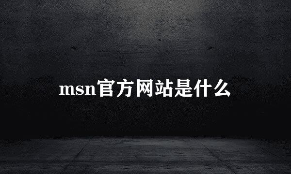 msn官方网站是什么