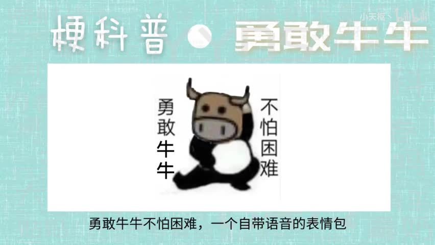 勇敢牛牛不怕困难什么梗？是什么意思？