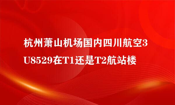 杭州萧山机场国内四川航空3U8529在T1还是T2航站楼