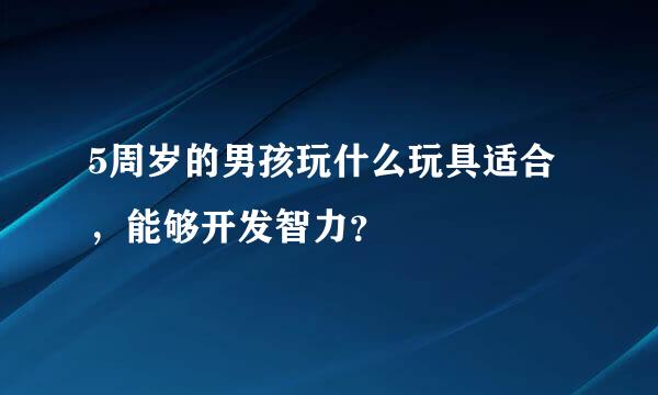 5周岁的男孩玩什么玩具适合，能够开发智力？