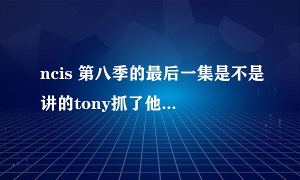 ncis 第八季的最后一集是不是讲的tony抓了他的前上司？