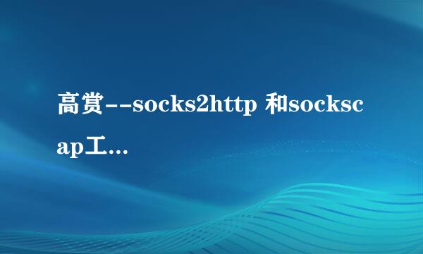 高赏--socks2http 和sockscap工作原理大神们帮帮忙