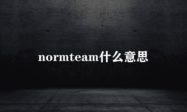 normteam什么意思