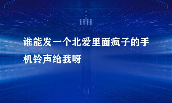 谁能发一个北爱里面疯子的手机铃声给我呀