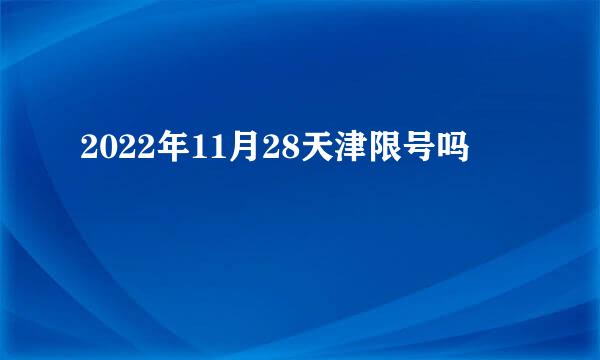 2022年11月28天津限号吗