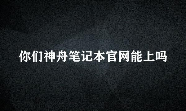 你们神舟笔记本官网能上吗