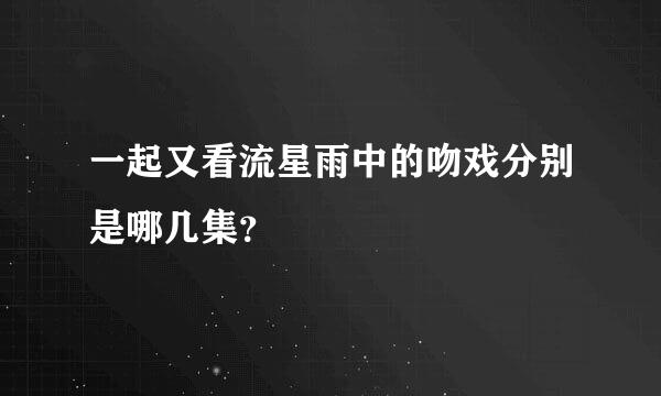 一起又看流星雨中的吻戏分别是哪几集？