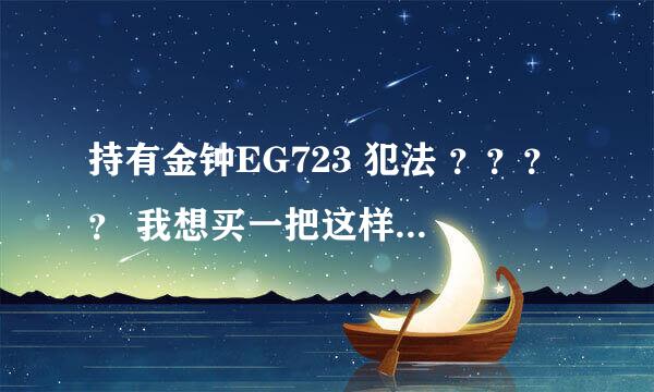 持有金钟EG723 犯法 ？？？？ 我想买一把这样的枪玩玩 犯法的话那就算了。。。。 哪位知道啊！？？