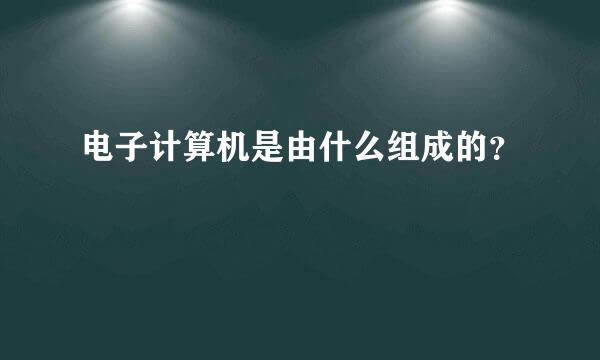 电子计算机是由什么组成的？