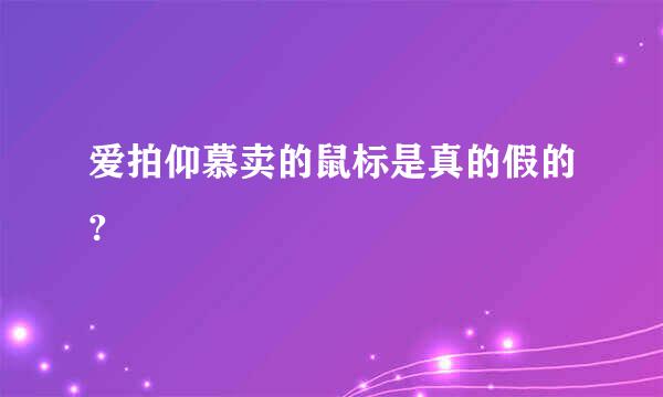 爱拍仰慕卖的鼠标是真的假的?