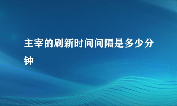 主宰的刷新时间间隔是多少分钟