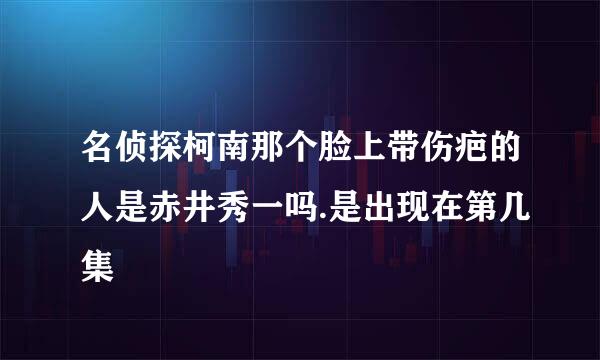 名侦探柯南那个脸上带伤疤的人是赤井秀一吗.是出现在第几集