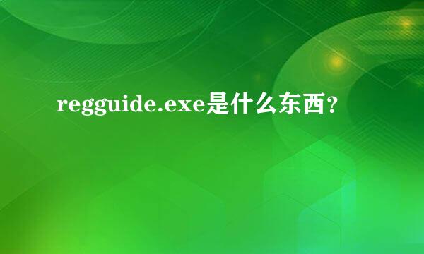 regguide.exe是什么东西？