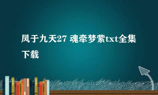 凤于九天27 魂牵梦萦txt全集下载