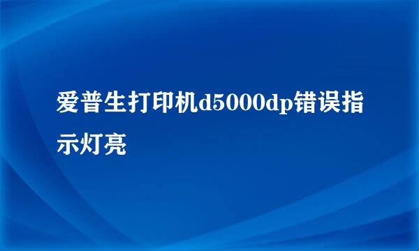 爱普生打印机d5000dp错误指示灯亮