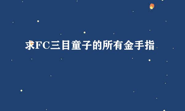 求FC三目童子的所有金手指