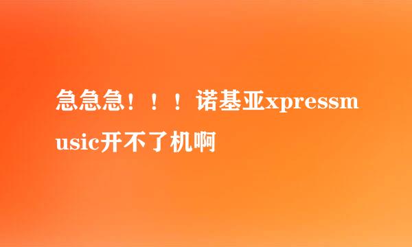 急急急！！！诺基亚xpressmusic开不了机啊