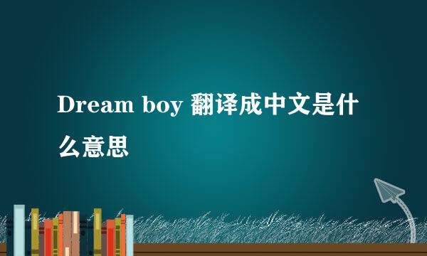 Dream boy 翻译成中文是什么意思