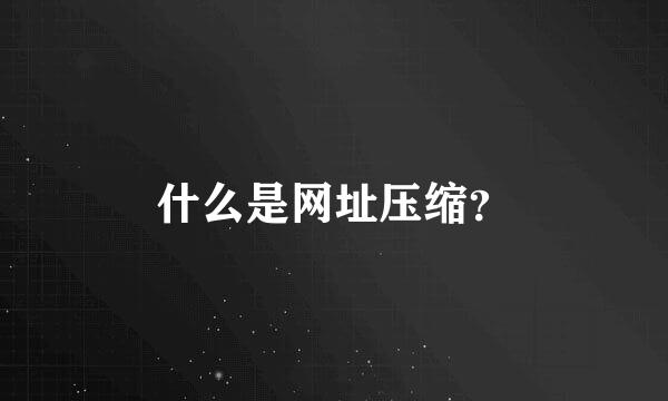 什么是网址压缩？