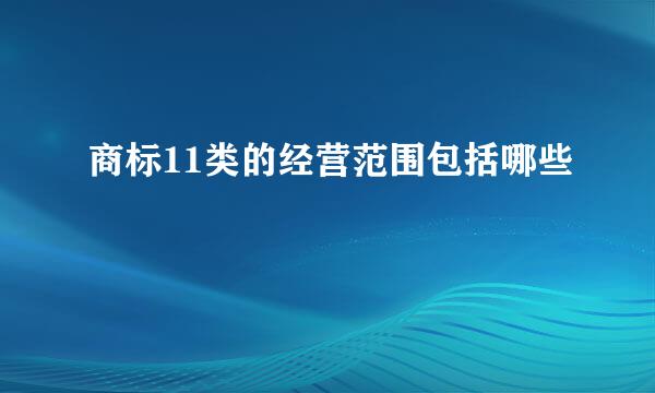 商标11类的经营范围包括哪些