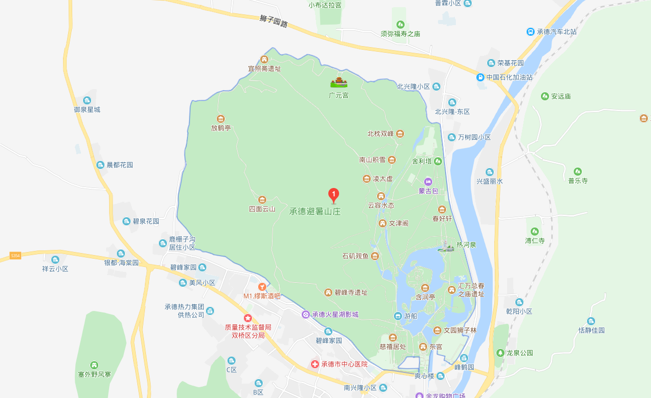 承德避暑山庄的具体位置在什么地方？