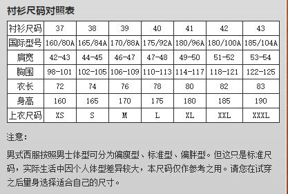 170/88A对应多大尺寸