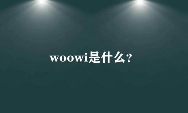 woowi是什么？