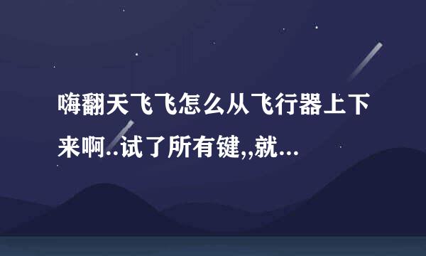 嗨翻天飞飞怎么从飞行器上下来啊..试了所有键,,就是下不来..郁闷谁能告诉我怎么下来啊..