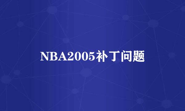 NBA2005补丁问题