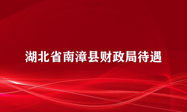 湖北省南漳县财政局待遇