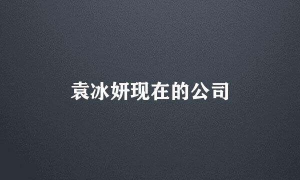 袁冰妍现在的公司