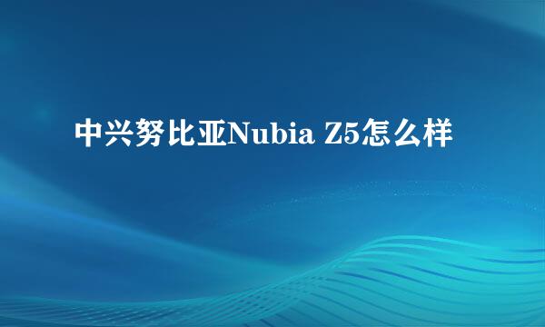 中兴努比亚Nubia Z5怎么样