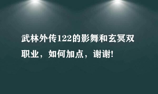 武林外传122的影舞和玄冥双职业，如何加点，谢谢!