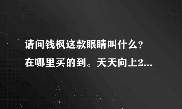 请问钱枫这款眼睛叫什么？ 在哪里买的到。天天向上20130906这一期