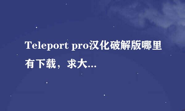 Teleport pro汉化破解版哪里有下载，求大神分享一份安装包