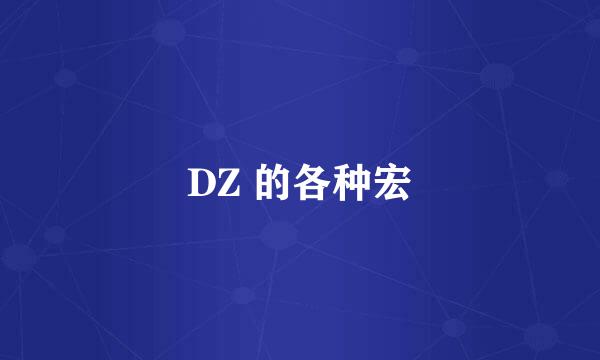 DZ 的各种宏