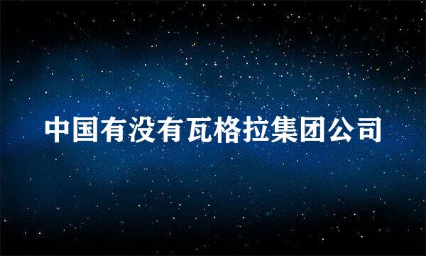 中国有没有瓦格拉集团公司