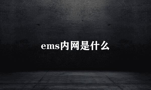 ems内网是什么