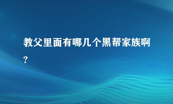 教父里面有哪几个黑帮家族啊?