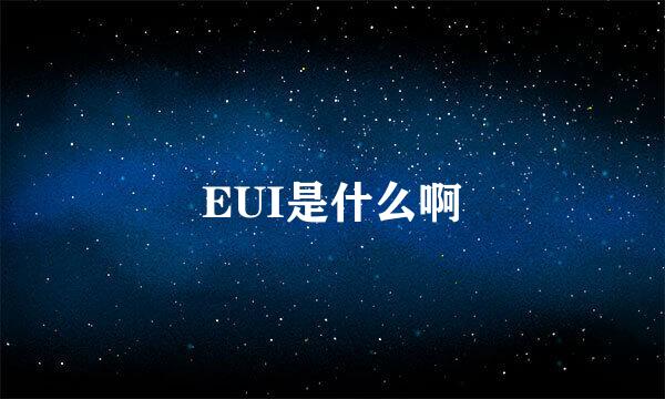 EUI是什么啊