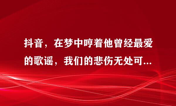 抖音，在梦中哼着他曾经最爱的歌谣，我们的悲伤无处可逃，是什么歌