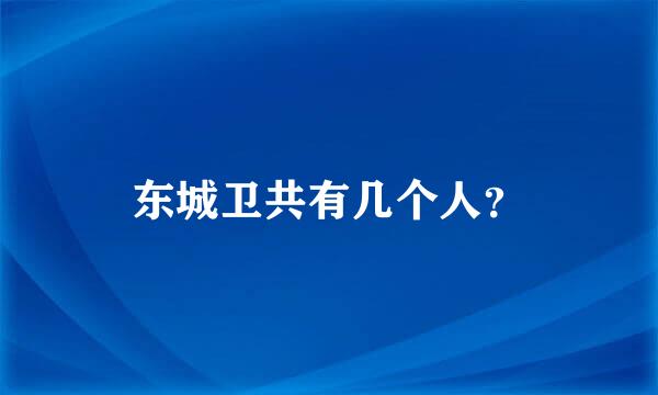 东城卫共有几个人？