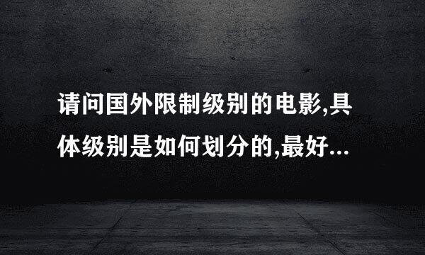 请问国外限制级别的电影,具体级别是如何划分的,最好详细点.